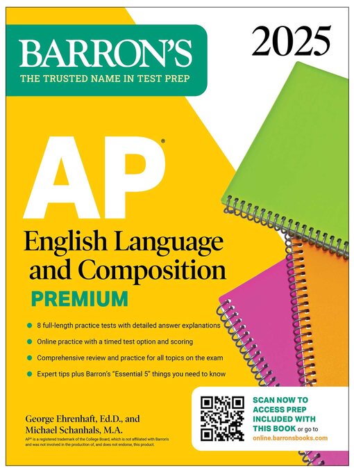 Title details for AP English Language and Composition Premium 2025 by Barron's Educational Series - Available